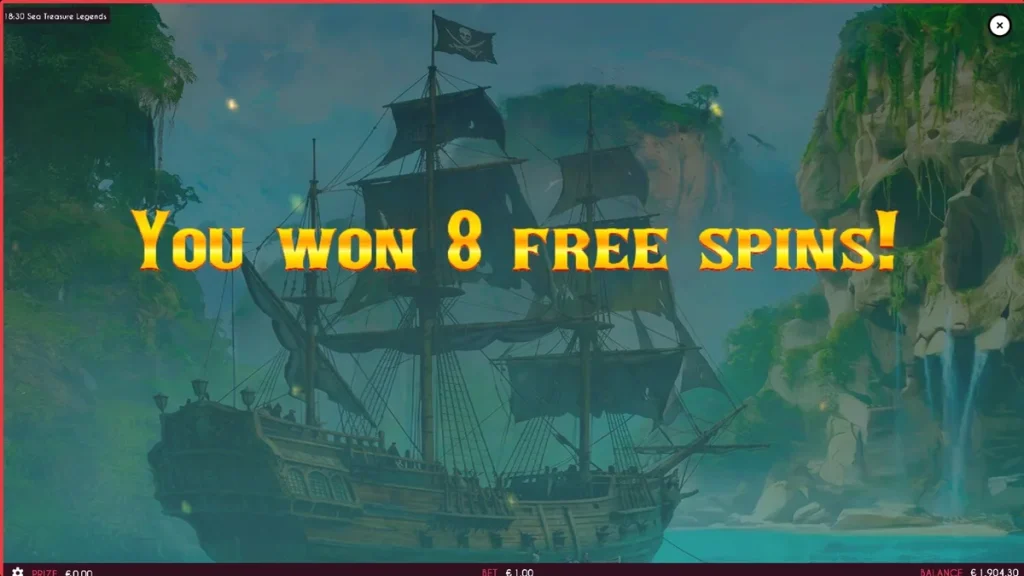 Pemandangan laut lepas dalam slot Sea Treasures Legend